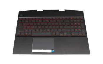 HP Omen 15-dh1000 Original Tastatur inkl. Topcase DE (deutsch) schwarz/schwarz mit Backlight