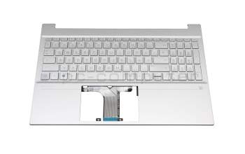 HP Pavilion 15-eg0000 Original Tastatur inkl. Topcase DE (deutsch) silber/silber mit Backlight