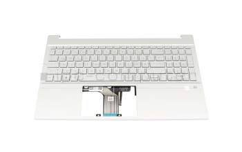 HP Pavilion 15-eg2000 Original Tastatur inkl. Topcase DE (deutsch) silber/silber mit Backlight