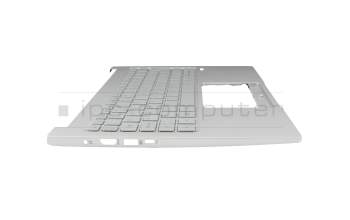 HQ3160A617007 Original Acer Tastatur inkl. Topcase CH (schweiz) silber/silber mit Backlight