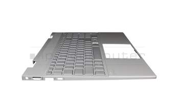L97270-041 Original HP Tastatur inkl. Topcase DE (deutsch) silber/silber mit Backlight (UMA)