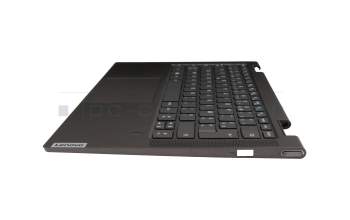 PD4SB-FR Original Lenovo Tastatur inkl. Topcase FR (französisch) grau/grau mit Backlight