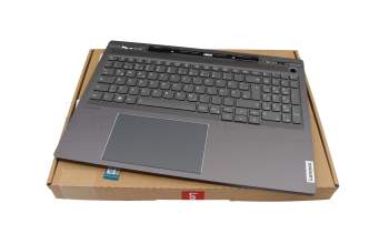 PH5CLXB-GE Original Lenovo Tastatur inkl. Topcase DE (deutsch) grau/grau mit Backlight