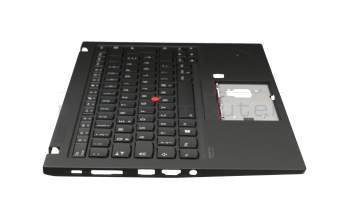 PK131A12B11 Original Lenovo Tastatur inkl. Topcase DE (deutsch) schwarz/schwarz mit Backlight und Mouse-Stick