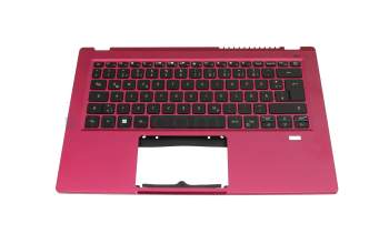 PK1334G1K13 Original Acer Tastatur inkl. Topcase DE (deutsch) schwarz/rot mit Backlight