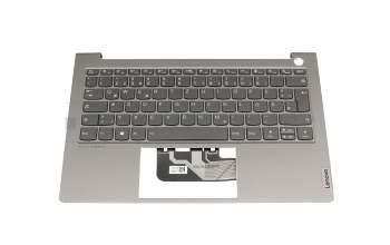 PR2UB-GE Original Lenovo Tastatur inkl. Topcase DE (deutsch) grau/grau mit Backlight