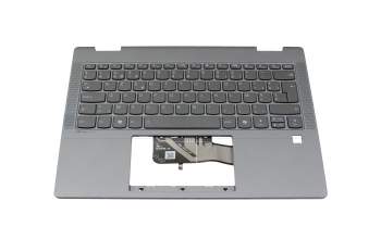 PR4SB-BEL Original Lenovo Tastatur inkl. Topcase BE (belgisch) grau/grau mit Backlight