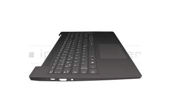 PR5SB-GE Original Lenovo Tastatur inkl. Topcase DE (deutsch) grau/grau mit Backlight Fingerprint (USB-C Ladeanschluss)
