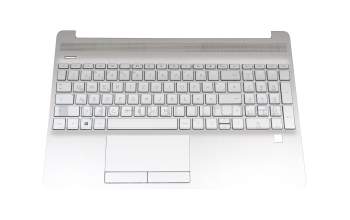 SB550A-73H1 Original HP Tastatur inkl. Topcase DE (deutsch) silber/silber (Fingerprint)
