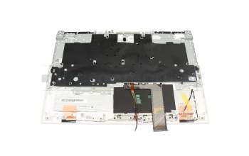 V214420CK1-GR Original Sunrex Tastatur inkl. Topcase DE (deutsch) weiß/weiß mit Backlight