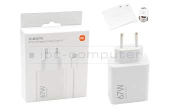 Xiaomi Redmi 10X Pro 5G Original USB-C Netzteil 67,0 Watt EU Wallplug weiß (Charging Combo Type-A)