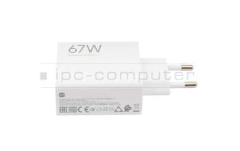 Xiaomi Redmi Note 9 5G Original USB-C Netzteil 67,0 Watt EU Wallplug weiß (Charging Combo Type-A)