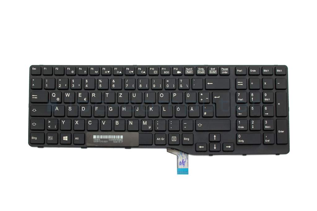 deutsch IPC-Computer Fujitsu LifeBook A556/G Original Tastatur DE schwarz/schwarz matt