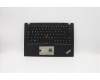 Lenovo Mechanische Baugruppe, Gehäuseoberseite, Deutsch, Tastatur ohne Hintergrundbeleuchtung, Fingerabdruckleser, Schwarz, Silber für Lenovo ThinkPad T490 (20Q9/20QH)