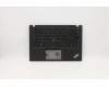 Lenovo Mechanische Baugruppe Gehäuseoberseite mit Tastatur Britisches Englisch UK (SNX), Schwarz, mit Fingerabdruckleser für Lenovo ThinkPad T14s (20T1/20T0)