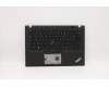 Lenovo Mechanische Baugruppe Gehäuseoberseite mit beleuchteter Tastatur Französisch UK (SNX), Schwarz für Lenovo ThinkPad T14s (20T1/20T0)