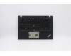 Lenovo Mechanische Baugruppe Gehäuseoberseite mit beleuchteter Tastatur Englisch US (Lateinisch), Schwarz, mit Fingerabdruckleser für Lenovo ThinkPad T14s (20T1/20T0)