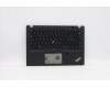 Lenovo Mechanische Baugruppe Gehäuseoberseite, beleuchtete Tastatur, Schweizerisch, UK-Layout (SRX) Schwarz mit Fingerabdruckleser für Lenovo ThinkPad T14s Gen 1 (20UH/20UJ)