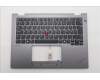 Lenovo 5M11S30307 C-Cover with keyboard, Swedish/Finnish, Luna Grey, Non-Backlight, No World Face Camera, Heat Staking, UK