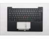 Lenovo 5M11S38016 C-Cover with keyboard, German, Black, Backlight, UK