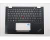 Lenovo 5M11N89836 C-Cover with keyboard, Belgian, Black, Backlight, UK