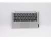 Lenovo Gehäuseoberseite C81YH, Aluminium, Silber, mit Fingerabdrucksensor, mit beleuchteter Tastatur, Belgisch für Lenovo IdeaPad 5-14IIL05 (81YH)