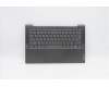 Lenovo Gehäuseoberseite C81YH, Aluminium, Schwarz, mit Fingerabdrucksensor, mit beleuchteter Tastatur, Belgisch für Lenovo IdeaPad 5-14IIL05 (81YH)