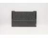 Lenovo Gehäuseoberseite C81YM, Aluminium, Schwarz, mit Fingerabdruckleser, Tastatur beleuchtet (BEL-Layout) für Lenovo IdeaPad 5-14ITL05 (82FE)