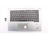 Lenovo MECH_ASM C-cover,KBD,DFN+FUYU,DE,SLV für Lenovo ThinkPad X1 Yoga 2nd Gen (20JD/20JE/20JF/20JG)