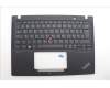 Lenovo 5M11N89423 C-Cover with keyboard, German, Black, Backlight, UK