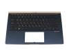 0KNB0-262GRU00 Original Asus Tastatur inkl. Topcase RU (russisch) schwarz/blau mit Backlight