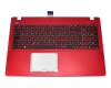 0KNB0-6111GE00 Original Asus Tastatur inkl. Topcase DE (deutsch) schwarz/rot