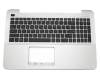 0KNB0-6113UI00 Original Asus Tastatur inkl. Topcase US (englisch) schwarz/silber