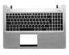 0KNB0-6129FR00 Original Asus Tastatur inkl. Topcase FR (französisch) schwarz/silber