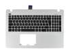 Tastatur inkl. Topcase DE (deutsch) schwarz/weiß original für Asus F550LC