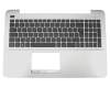 Tastatur inkl. Topcase DE (deutsch) schwarz/silber original für Asus X555LF