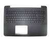 Tastatur inkl. Topcase DE (deutsch) schwarz/schwarz mit gebürstetem Muster original für Asus R556LA