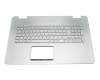 Tastatur inkl. Topcase DE (deutsch) silber/silber mit Backlight original für Asus N751JK