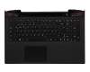 Tastatur inkl. Topcase DE (deutsch) schwarz/schwarz mit Backlight original für Lenovo Y50-80