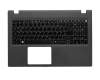 Tastatur inkl. Topcase DE (deutsch) schwarz/grau original für Acer Aspire E5-522