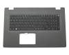 Tastatur inkl. Topcase DE (deutsch) schwarz/grau original für Acer Aspire E5-752G