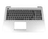 Tastatur inkl. Topcase DE (deutsch) schwarz/silber original für Asus VivoBook F555BA