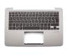 Tastatur inkl. Topcase DE (deutsch) schwarz/grau mit Backlight original für Asus ZenBook UX3410UQ
