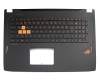Tastatur inkl. Topcase DE (deutsch) schwarz/schwarz mit Backlight original für Asus ROG Strix GL702VS
