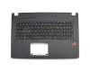 Tastatur inkl. Topcase FR (französisch) schwarz/schwarz mit Backlight RGB original für Asus ROG Strix GL753VD