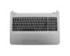 Tastatur inkl. Topcase DE (deutsch) schwarz/silber grauer Beschriftung original für HP 15-ay100