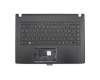 Tastatur inkl. Topcase DE (deutsch) schwarz/schwarz mit Backlight original für Acer TravelMate P2 (P249-M)
