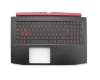 Tastatur inkl. Topcase DE (deutsch) schwarz/schwarz mit Backlight (Nvidia 1050) original für Acer Nitro 5 (AN515-41)