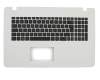 Tastatur inkl. Topcase DE (deutsch) schwarz/weiß original für Asus R752LDV