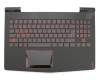 Tastatur inkl. Topcase DE (deutsch) schwarz/schwarz mit Backlight original für Lenovo Legion Y520-15IKBA (80WY)
